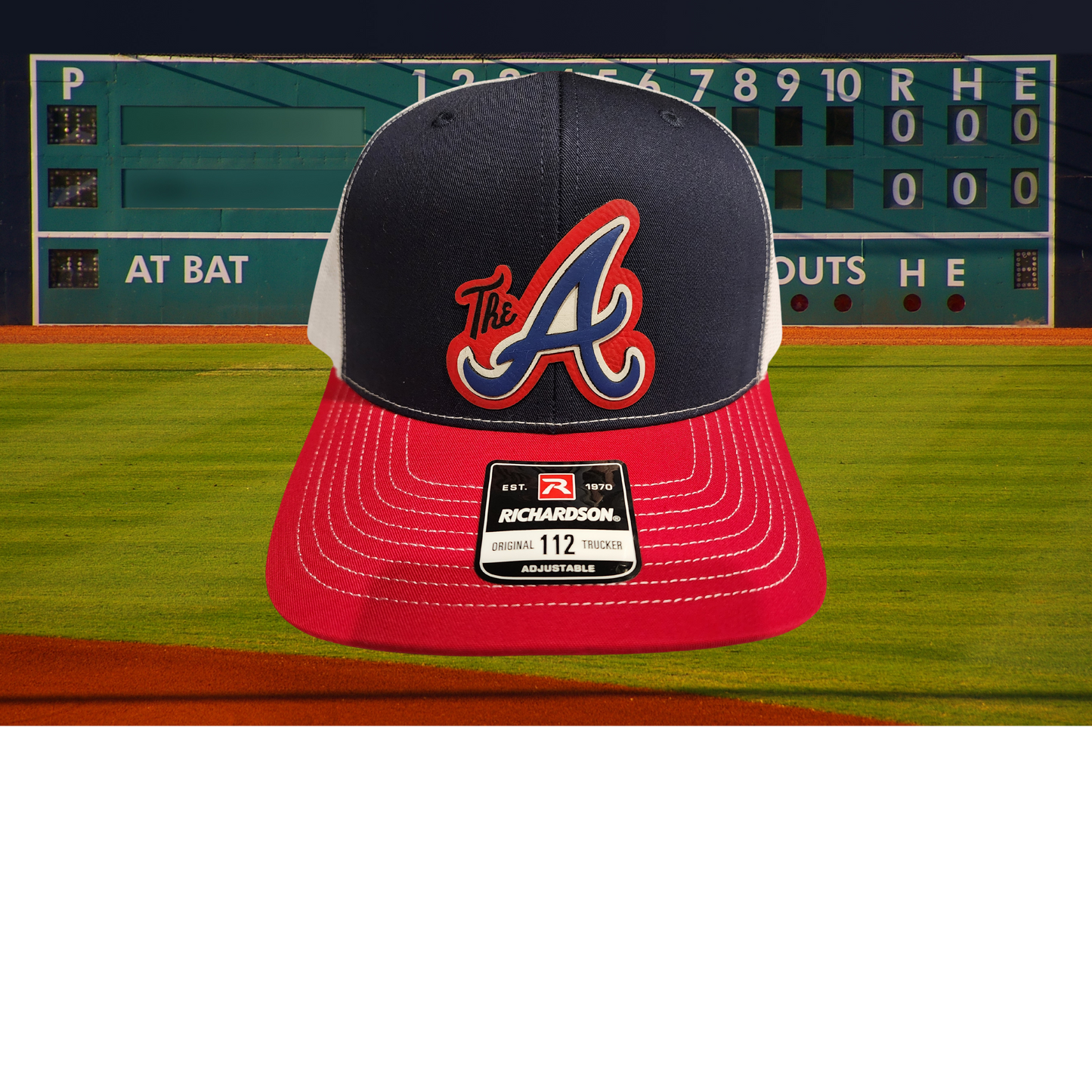 Atlanta Braves City Logo 3 color hat patch