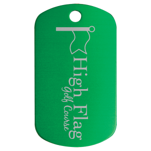 Custom 1" x 2" Anodized Aluminum G.I. Tag