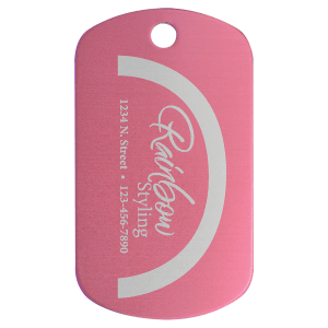 Custom 1" x 2" Anodized Aluminum G.I. Tag