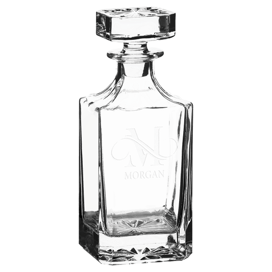 Custom 750ml Square Glass Decanter