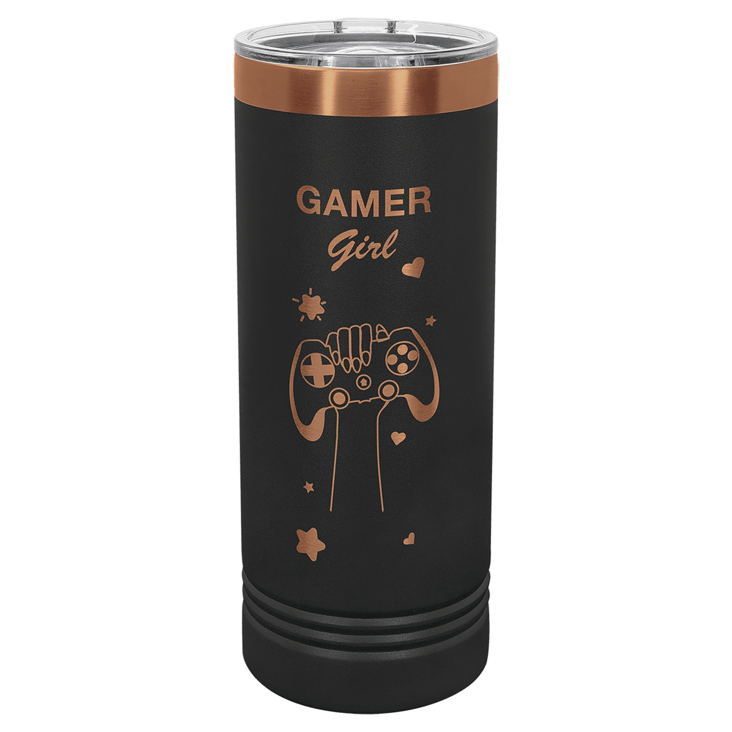 Custom Black/Rose Gold ION-Plated Tumblers