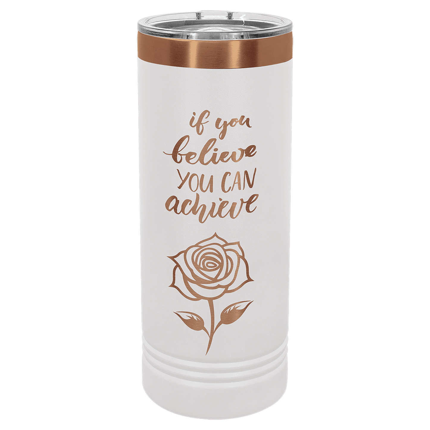 Custom White/Rose Gold ION-Plated Tumblers